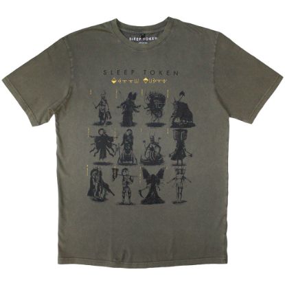 Picture of Sleep Token Unisex Stone Wash T-Shirt: Grid