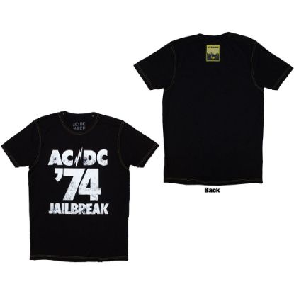 Picture of AC/DC Unisex T-Shirt: 74 Jailbreak Ex-Tour Back Print