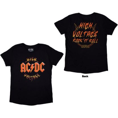 Picture of AC/DC Ladies T-Shirt: High Voltage RnR Back Print