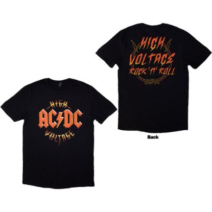 Picture of AC/DC Unisex T-Shirt: High Voltage RnR Back Print