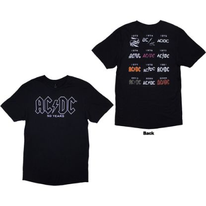 Picture of AC/DC Unisex T-Shirt: History Logo Back Print