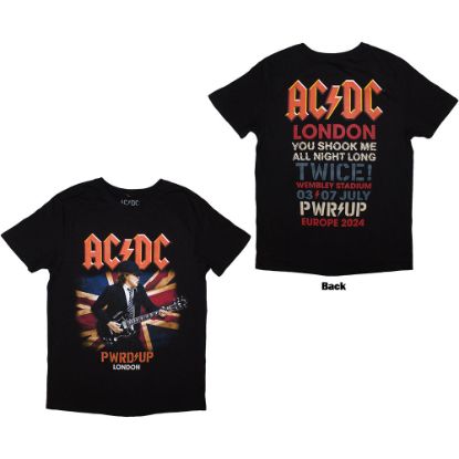 Picture of AC/DC Unisex T-Shirt: PWRD-UP London '24 Ex-Tour Back Print (Medium)