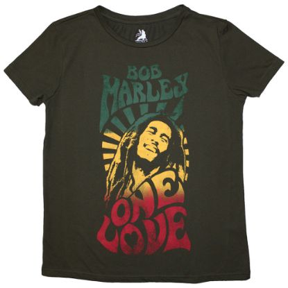 Picture of Bob Marley Ladies T-Shirt: One Love Gradient