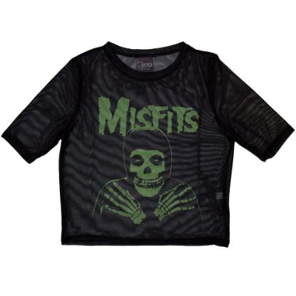 Picture of Misfits Ladies Crop Top: Green Hands Mesh