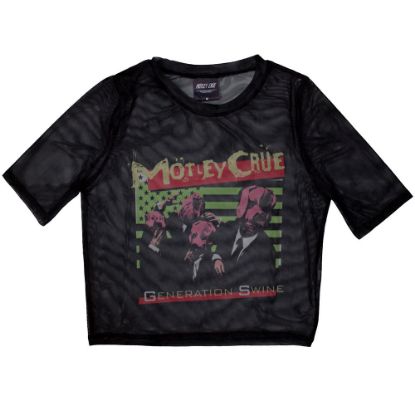 Picture of Motley Crue Ladies Crop Top: Generation Swine Mesh