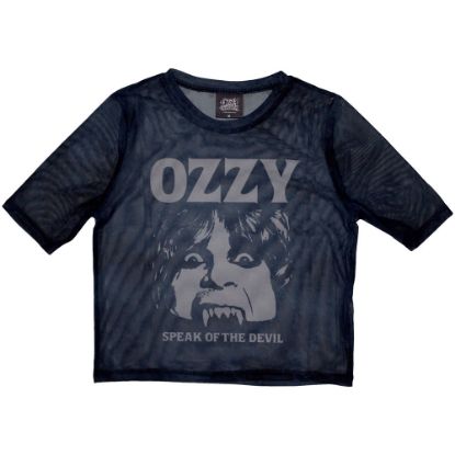Picture of Ozzy Osbourne Ladies Crop Top: Speak Of The Devil Mesh