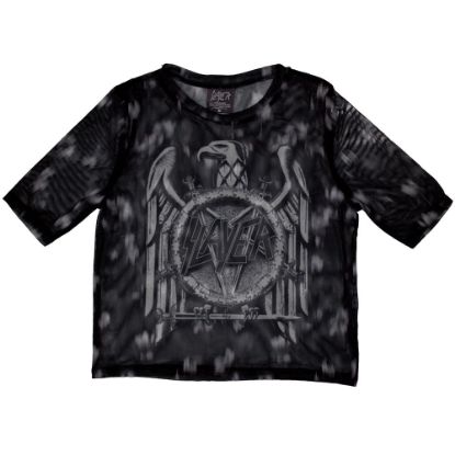 Picture of Slayer Ladies Crop Top: Mono Eagle Mesh