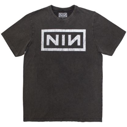 Picture of Nine Inch Nails Unisex Stone Wash T-Shirt: Classic Logo