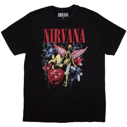 Picture of Nirvana Unisex Stone Wash T-Shirt: In Utero Vintage Collage
