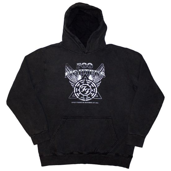 Picture of Foo Fighters Unisex Pullover Hoodie: Everything Or Nothing At All Logo Wash Collection
