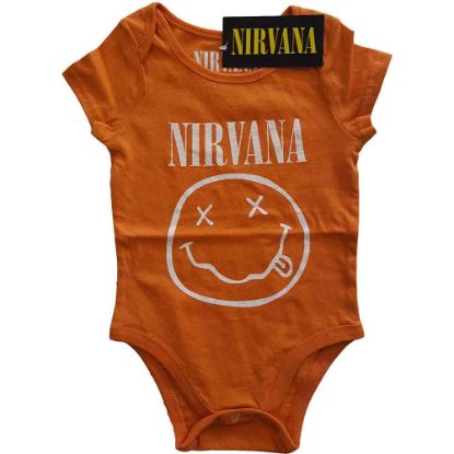 Picture of Nirvana Kids Baby Grow: White Happy Face