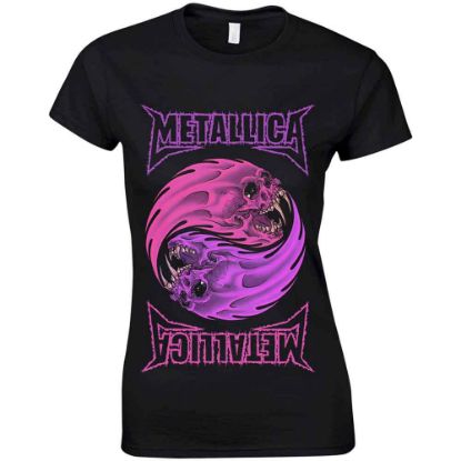 Picture of Metallica Ladies T-Shirt: Yin Yang Purple