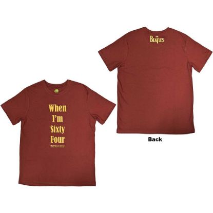 Picture of The Beatles Unisex T-Shirt: When I'm Sixty Four Back Print