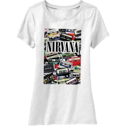 Picture of Nirvana Ladies T-Shirt: Cassettes