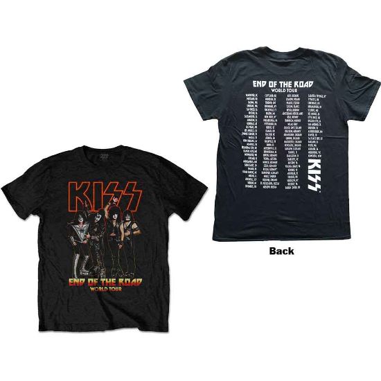 Picture of KISS Unisex T-Shirt: End Of The Road Tour Back Print (Large)
