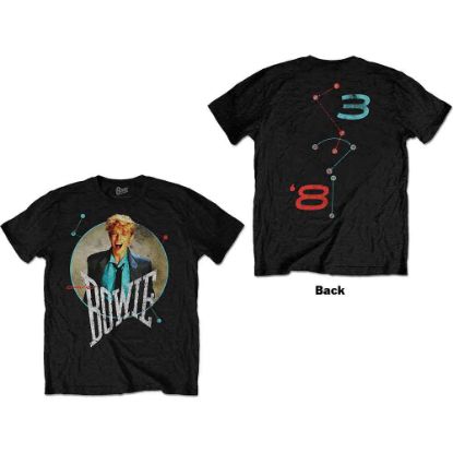 Picture of David Bowie Unisex T-Shirt: Circle Scream Back Print