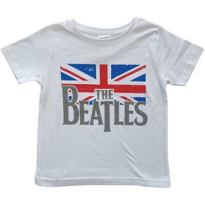 Picture of The Beatles Kids T-Shirt: Drop T Logo & Vintage Flag