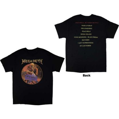 Picture of Megadeth Unisex T-Shirt: Peace Sells… Track list Back Print