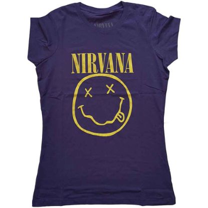 Picture of Nirvana Ladies T-Shirt: Yellow Happy Face