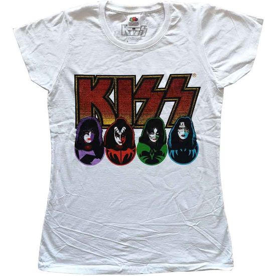 Picture of KISS Ladies T-Shirt: Logo, Faces & Icons