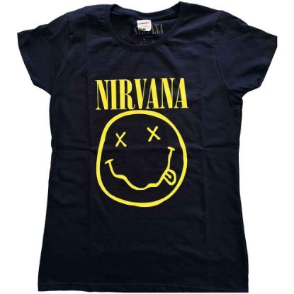 Picture of Nirvana Ladies T-Shirt: Yellow Happy Face
