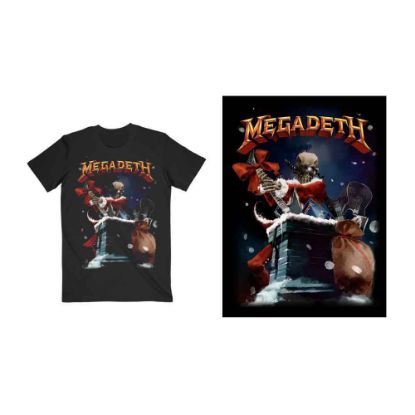 Picture of Megadeth Unisex T-Shirt: Santa Vic Chimney