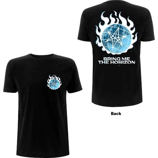 Picture of Bring Me The Horizon Unisex T-Shirt: Globe Back Print