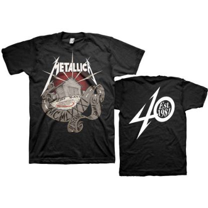 Picture of Metallica Unisex T-Shirt: 40th Anniversary Garage Back Print