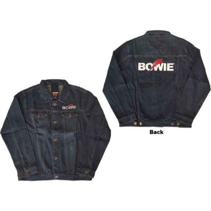 Picture of David Bowie Unisex Denim Jacket: Flash Logo Back Print