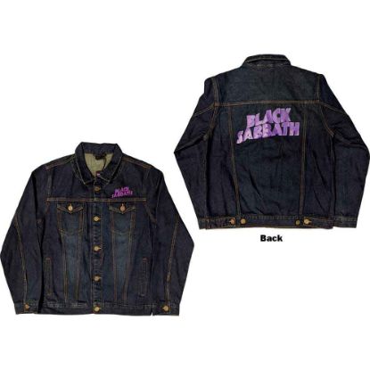 Picture of Black Sabbath Unisex Denim Jacket: Wavy Logo Back Print