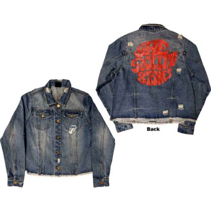 Picture of The Rolling Stones Ladies Denim Jacket: Script Back Print