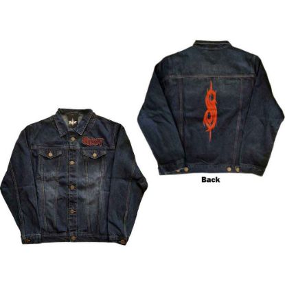 Picture of Slipknot Unisex Denim Jacket: Tribal Logo Back Print