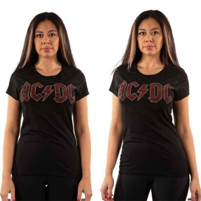 Picture of AC/DC Ladies T-Shirt: Full Colour Logo Embellished