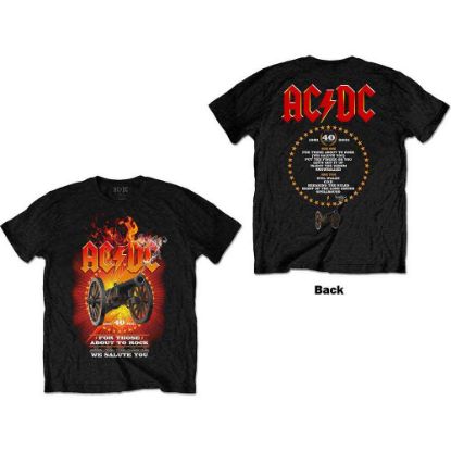 Picture of AC/DC Unisex T-Shirt: FTATR 40th Flaming Back Print