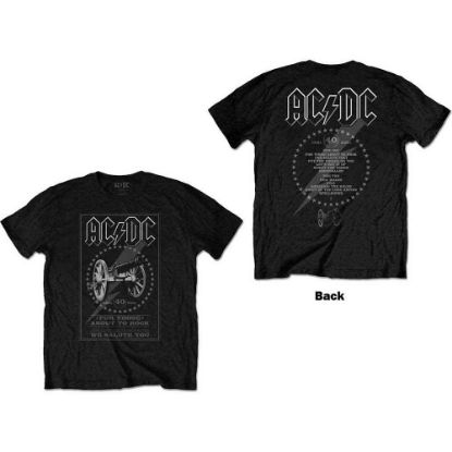 Picture of AC/DC Unisex T-Shirt: FTATR 40th Monochrome Back Print