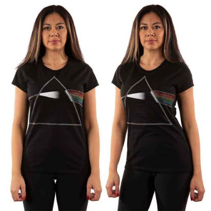 Picture of Pink Floyd Ladies T-Shirt: Dark Side of the Moon Embellished