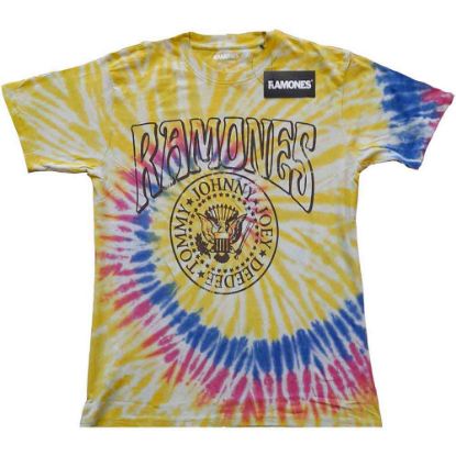 Picture of Ramones Unisex T-Shirt: Crest Psych Wash Collection