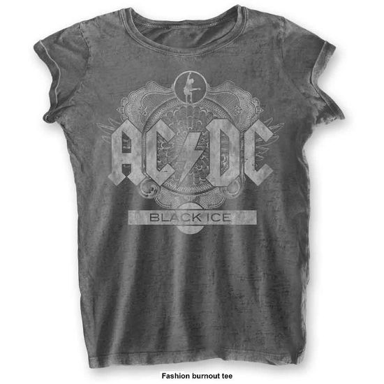 Picture of AC/DC Ladies Burnout T-Shirt: Black Ice