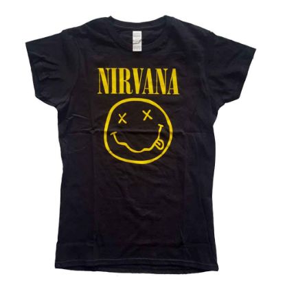 Picture of Nirvana Ladies T-Shirt: Yellow Happy Face