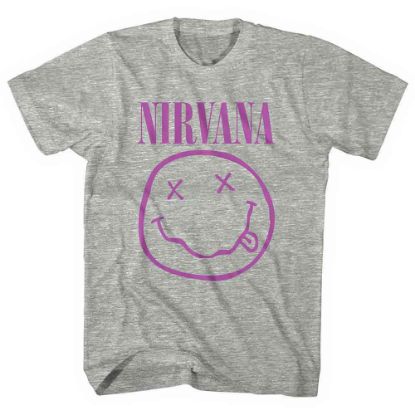 Picture of Nirvana Unisex T-Shirt: Purple Happy Face