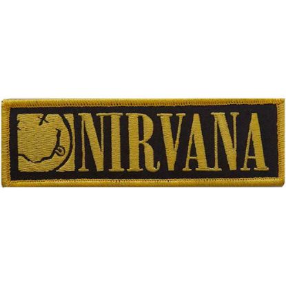 Picture of Nirvana Woven Patch: Logo & Happy Face (Standard) 