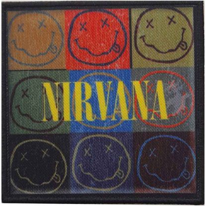Picture of Nirvana Printed Patch: Distressed Happy Face Blocks (Standard) 
