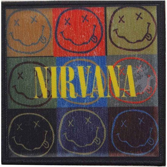 Picture of Nirvana Printed Patch: Distressed Happy Face Blocks (Standard) 