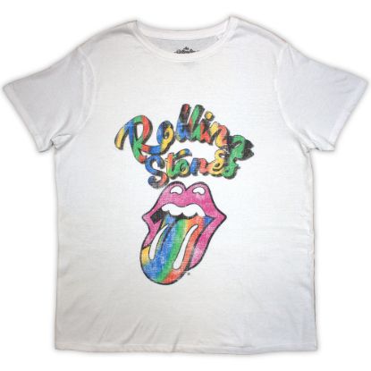 Picture of The Rolling Stones Ladies T-Shirt: Multicolour Tongue (14)