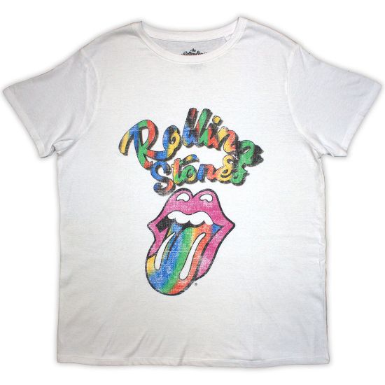 Picture of The Rolling Stones Ladies T-Shirt: Multicolour Tongue (16)