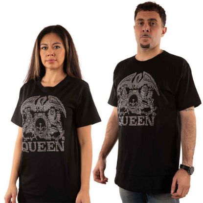 Picture of Queen Unisex T-Shirt: Crest Embellished
