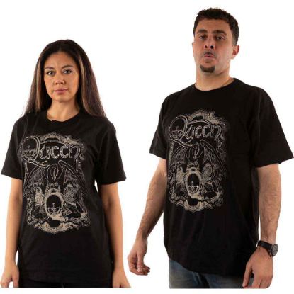 Picture of Queen Unisex T-Shirt: Ornate Crest Embellished