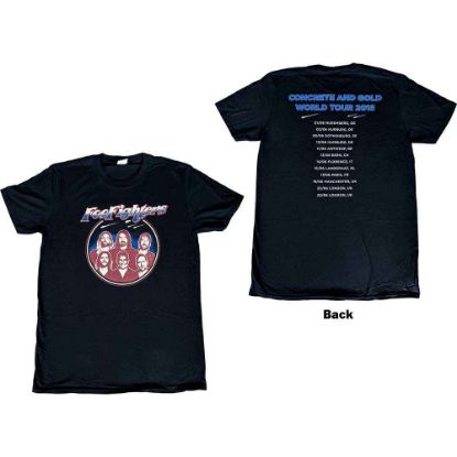 Picture of Foo Fighters Unisex T-Shirt: Classic Photo Ex-Tour Back Print (Small)