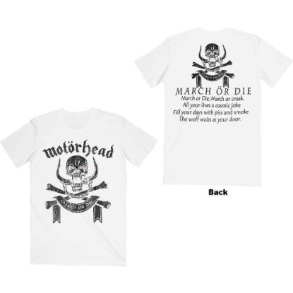 Picture of Motorhead Unisex T-Shirt: March or Die Back Print