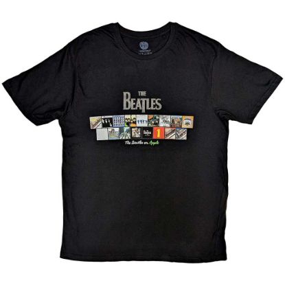Picture of The Beatles Unisex T-Shirt: Albums on Apple Puff Print